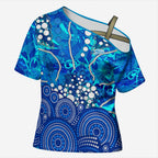 Adelaide Strikers Cross Shoulder Shirt Graffiti Urban Aboriginal Dot Abstract Design