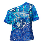 Adelaide Strikers Cross Shoulder Shirt Graffiti Urban Aboriginal Dot Abstract Design