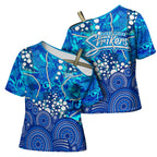Adelaide Strikers Cross Shoulder Shirt Graffiti Urban Aboriginal Dot Abstract Design