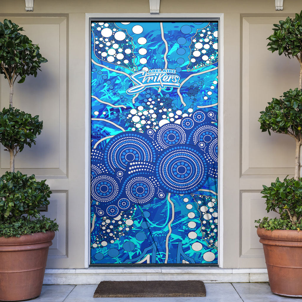 Adelaide Strikers Door Cover Graffiti Urban Aboriginal Dot Abstract Design