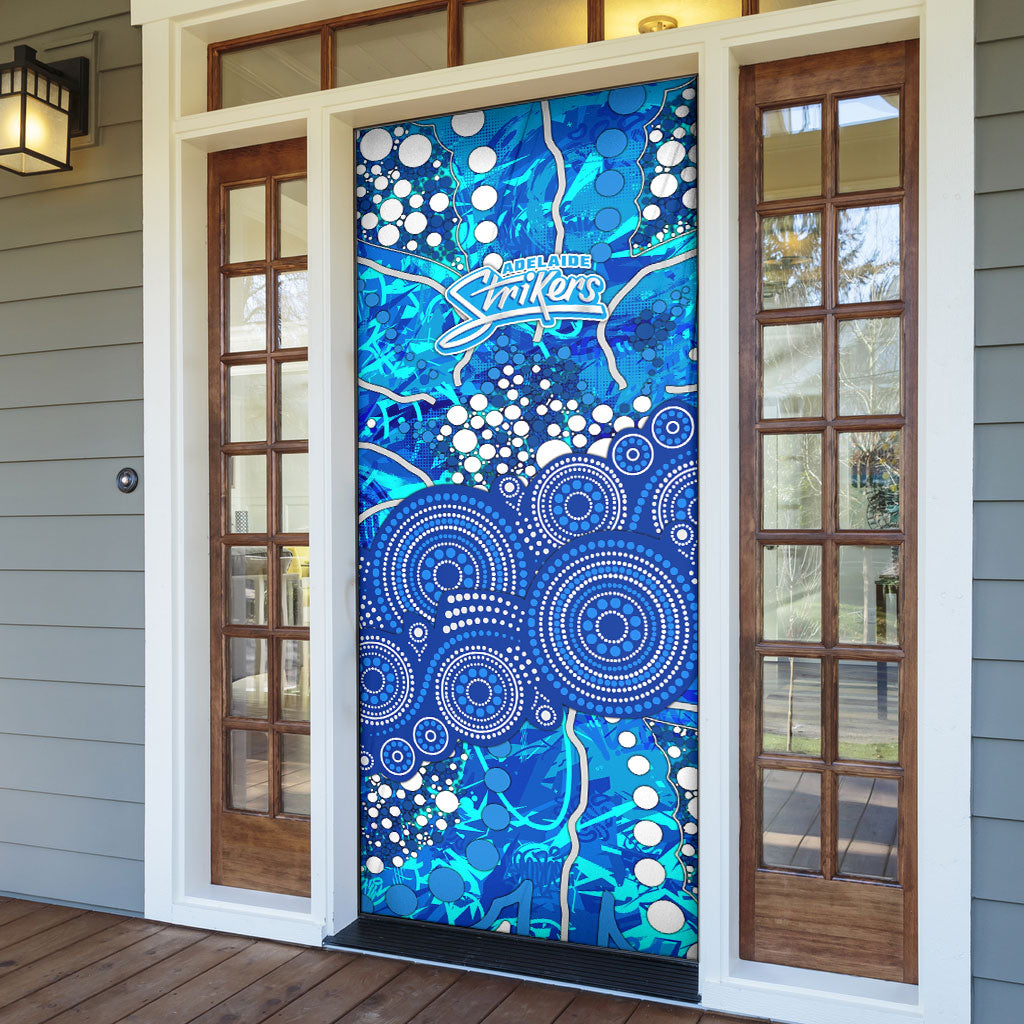 Adelaide Strikers Door Cover Graffiti Urban Aboriginal Dot Abstract Design