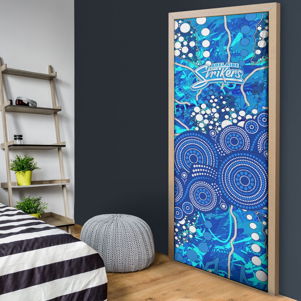Adelaide Strikers Door Cover Graffiti Urban Aboriginal Dot Abstract Design