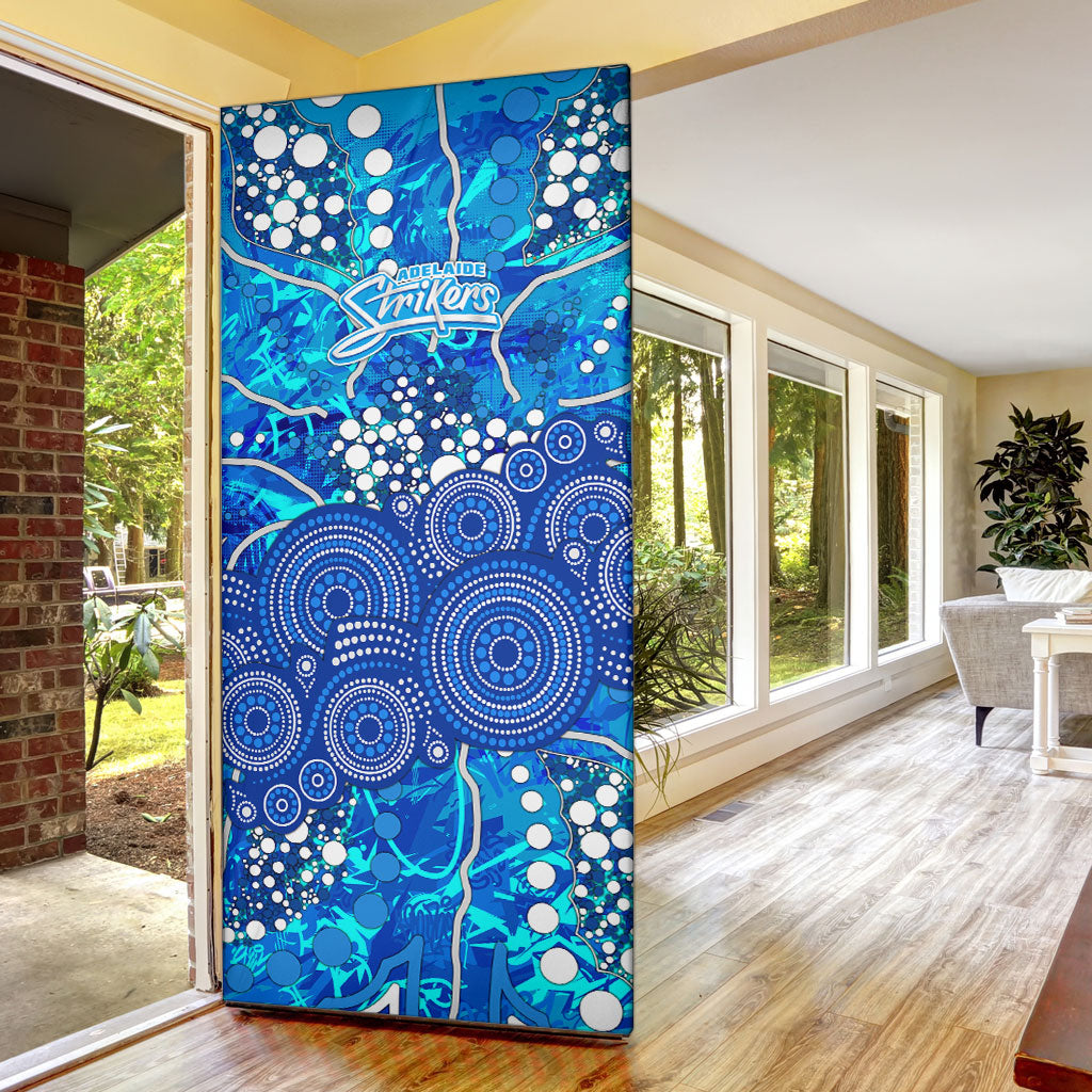 Adelaide Strikers Door Cover Graffiti Urban Aboriginal Dot Abstract Design