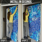 Adelaide Strikers Door Cover Graffiti Urban Aboriginal Dot Abstract Design