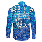 Adelaide Strikers Family Matching Mermaid Dress and Hawaiian Shirt Graffiti Urban Aboriginal Dot Abstract Design