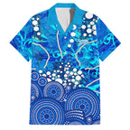 Adelaide Strikers Family Matching Off Shoulder Maxi Dress and Hawaiian Shirt Graffiti Urban Aboriginal Dot Abstract Design