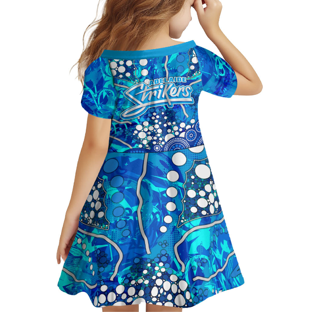 Adelaide Strikers Family Matching Off Shoulder Short Dress and Hawaiian Shirt Graffiti Urban Aboriginal Dot Abstract Design