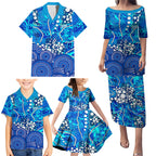 Adelaide Strikers Family Matching Puletasi and Hawaiian Shirt Graffiti Urban Aboriginal Dot Abstract Design