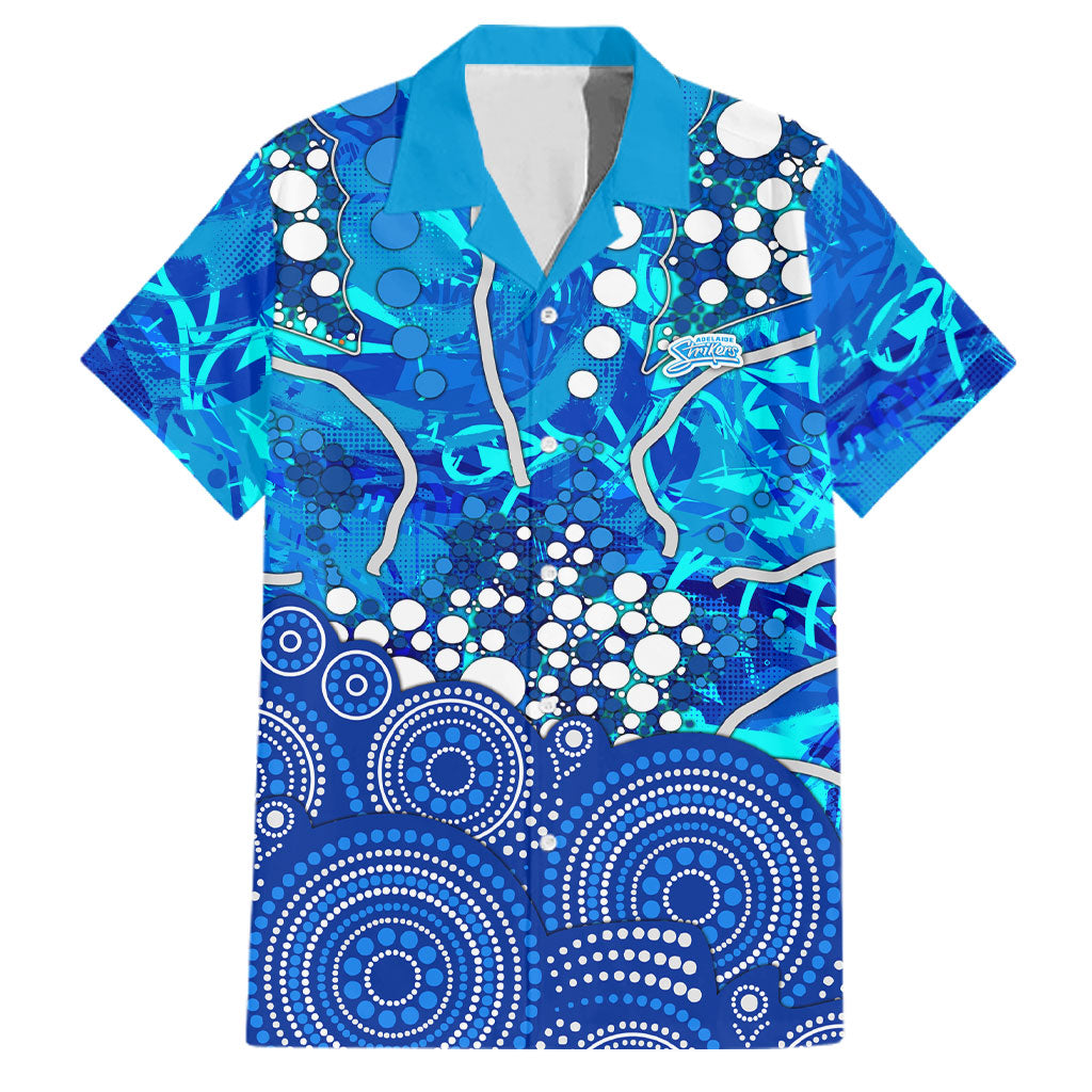 Adelaide Strikers Family Matching Puletasi and Hawaiian Shirt Graffiti Urban Aboriginal Dot Abstract Design