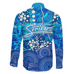 Adelaide Strikers Family Matching Summer Maxi Dress and Hawaiian Shirt Graffiti Urban Aboriginal Dot Abstract Design