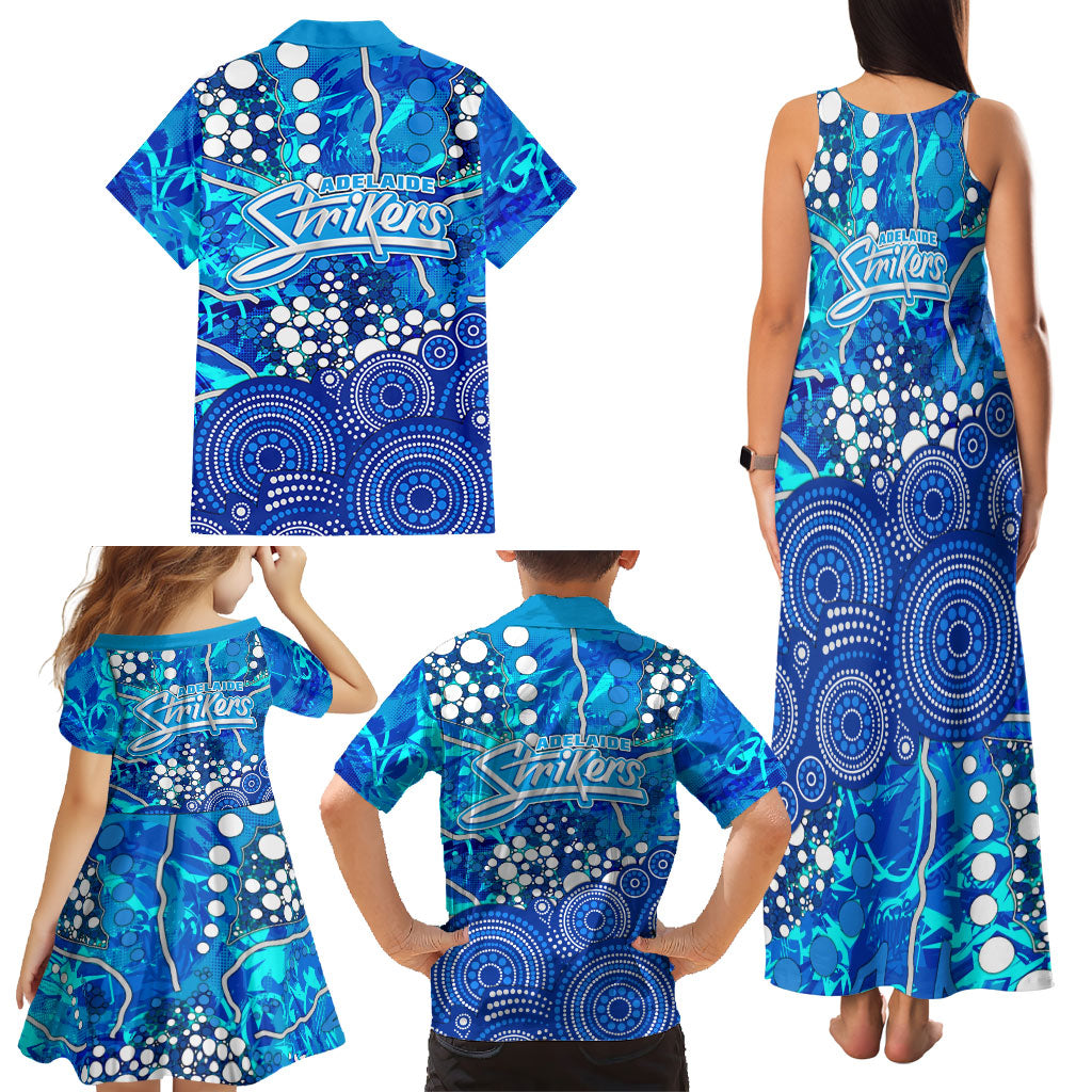 Adelaide Strikers Family Matching Tank Maxi Dress and Hawaiian Shirt Graffiti Urban Aboriginal Dot Abstract Design