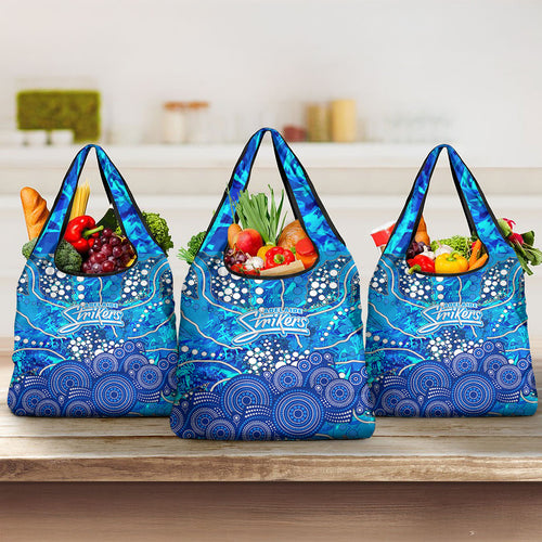 Adelaide Strikers Grocery Bag Graffiti Urban Aboriginal Dot Abstract Design