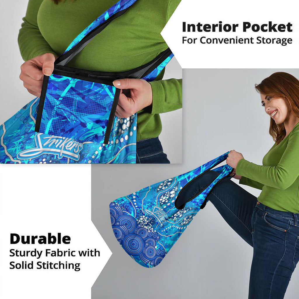 Adelaide Strikers Grocery Bag Graffiti Urban Aboriginal Dot Abstract Design