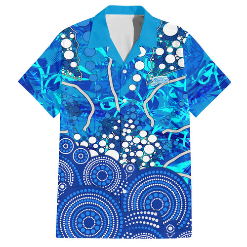 Adelaide Strikers Hawaiian Shirt Graffiti Urban Aboriginal Dot Abstract Design