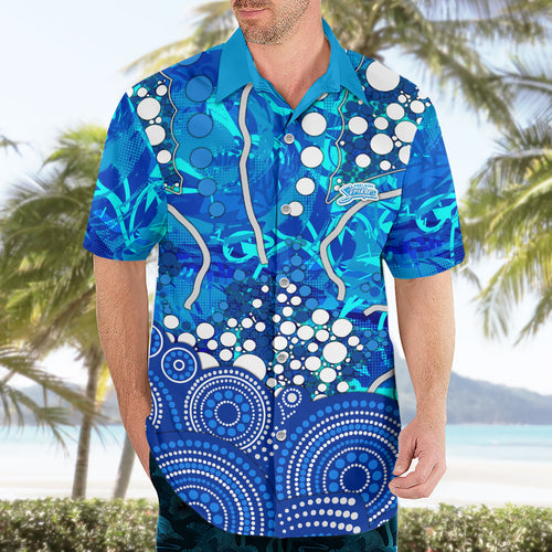 Adelaide Strikers Hawaiian Shirt Graffiti Urban Aboriginal Dot Abstract Design