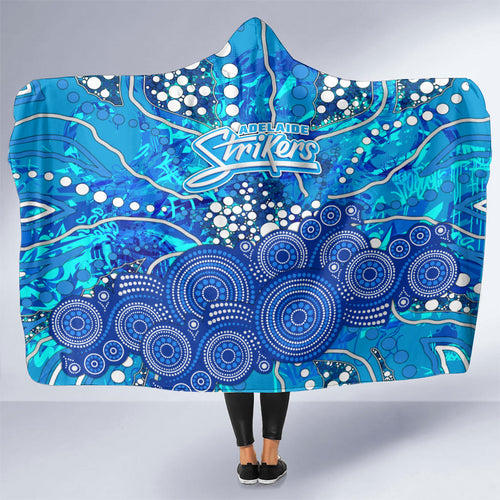 Adelaide Strikers Hooded Blanket Graffiti Urban Aboriginal Dot Abstract Design