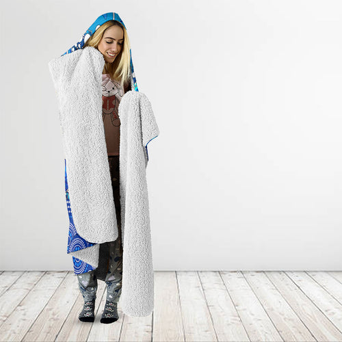 Adelaide Strikers Hooded Blanket Graffiti Urban Aboriginal Dot Abstract Design