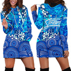 Adelaide Strikers Hoodie Dress Graffiti Urban Aboriginal Dot Abstract Design