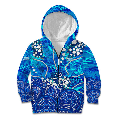 Adelaide Strikers Kid Hoodie Graffiti Urban Aboriginal Dot Abstract Design