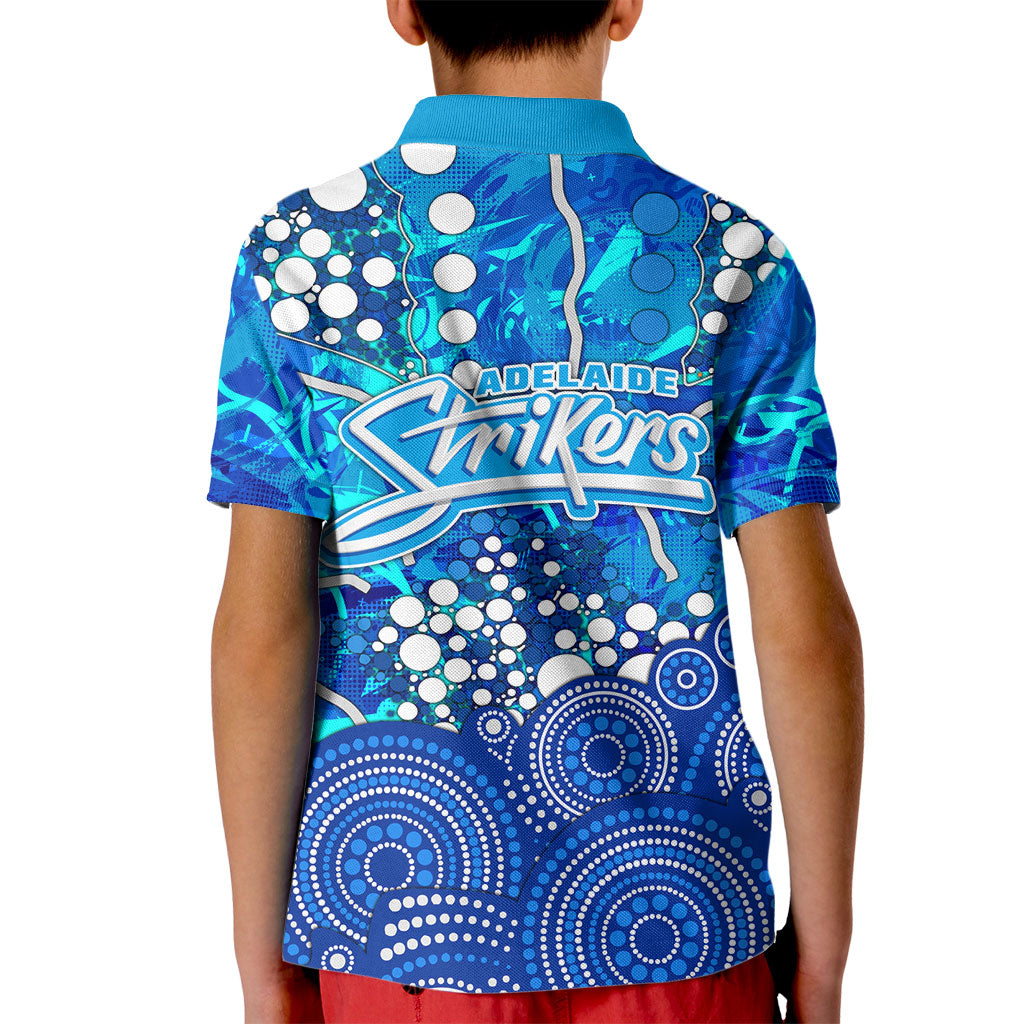 Adelaide Strikers Kid Polo Shirt Graffiti Urban Aboriginal Dot Abstract Design