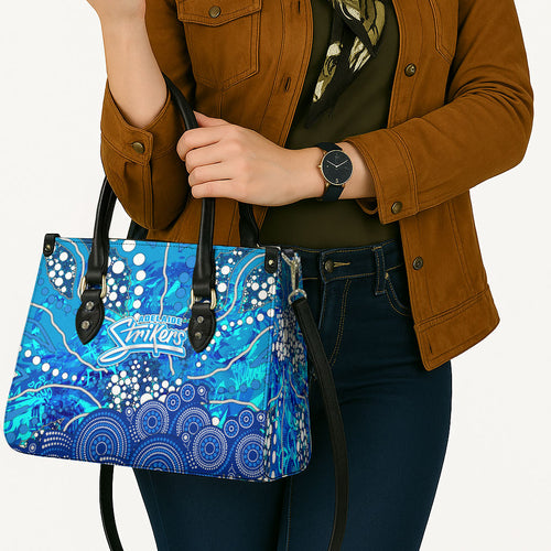 Adelaide Strikers Leather Bag Graffiti Urban Aboriginal Dot Abstract Design