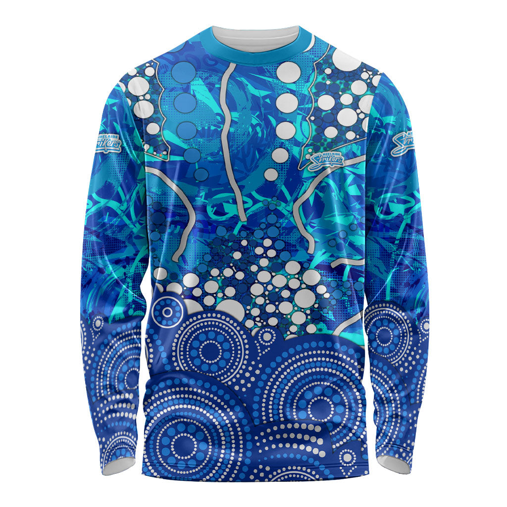 Adelaide Strikers Long Sleeve Shirt Graffiti Urban Aboriginal Dot Abstract Design