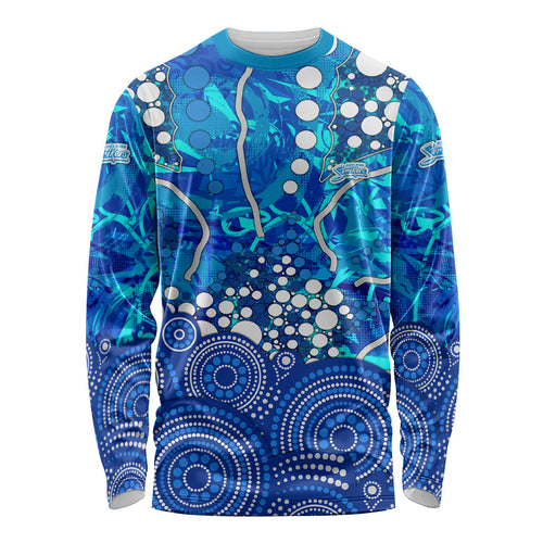 Adelaide Strikers Long Sleeve Shirt Graffiti Urban Aboriginal Dot Abstract Design