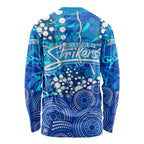 Adelaide Strikers Long Sleeve Shirt Graffiti Urban Aboriginal Dot Abstract Design