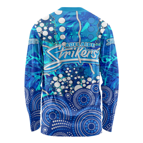 Adelaide Strikers Long Sleeve Shirt Graffiti Urban Aboriginal Dot Abstract Design