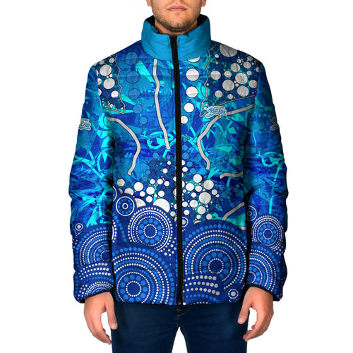 Adelaide Strikers Padded Jacket Graffiti Urban Aboriginal Dot Abstract Design