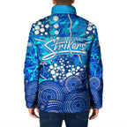 Adelaide Strikers Padded Jacket Graffiti Urban Aboriginal Dot Abstract Design