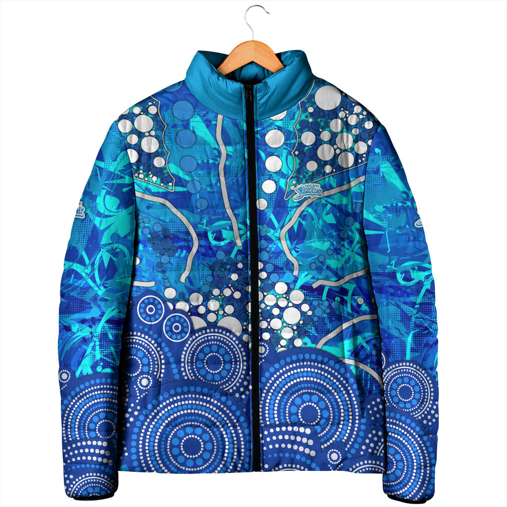 Adelaide Strikers Padded Jacket Graffiti Urban Aboriginal Dot Abstract Design