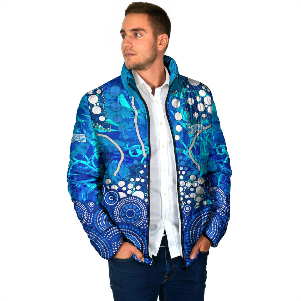 Adelaide Strikers Padded Jacket Graffiti Urban Aboriginal Dot Abstract Design