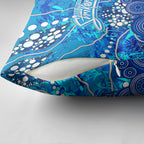 Adelaide Strikers Pillow Cover Graffiti Urban Aboriginal Dot Abstract Design
