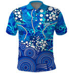 Adelaide Strikers Polo Shirt Graffiti Urban Aboriginal Dot Abstract Design