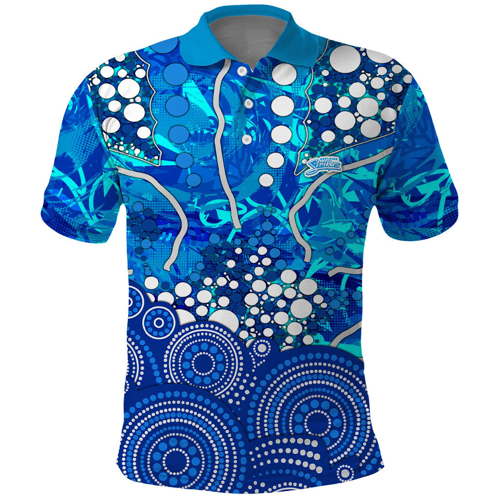 Adelaide Strikers Polo Shirt Graffiti Urban Aboriginal Dot Abstract Design