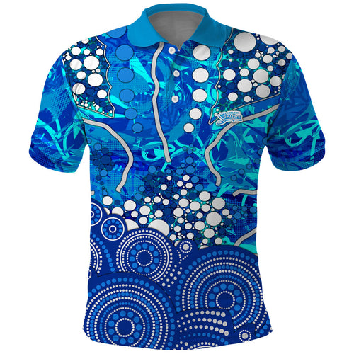 Adelaide Strikers Polo Shirt Graffiti Urban Aboriginal Dot Abstract Design