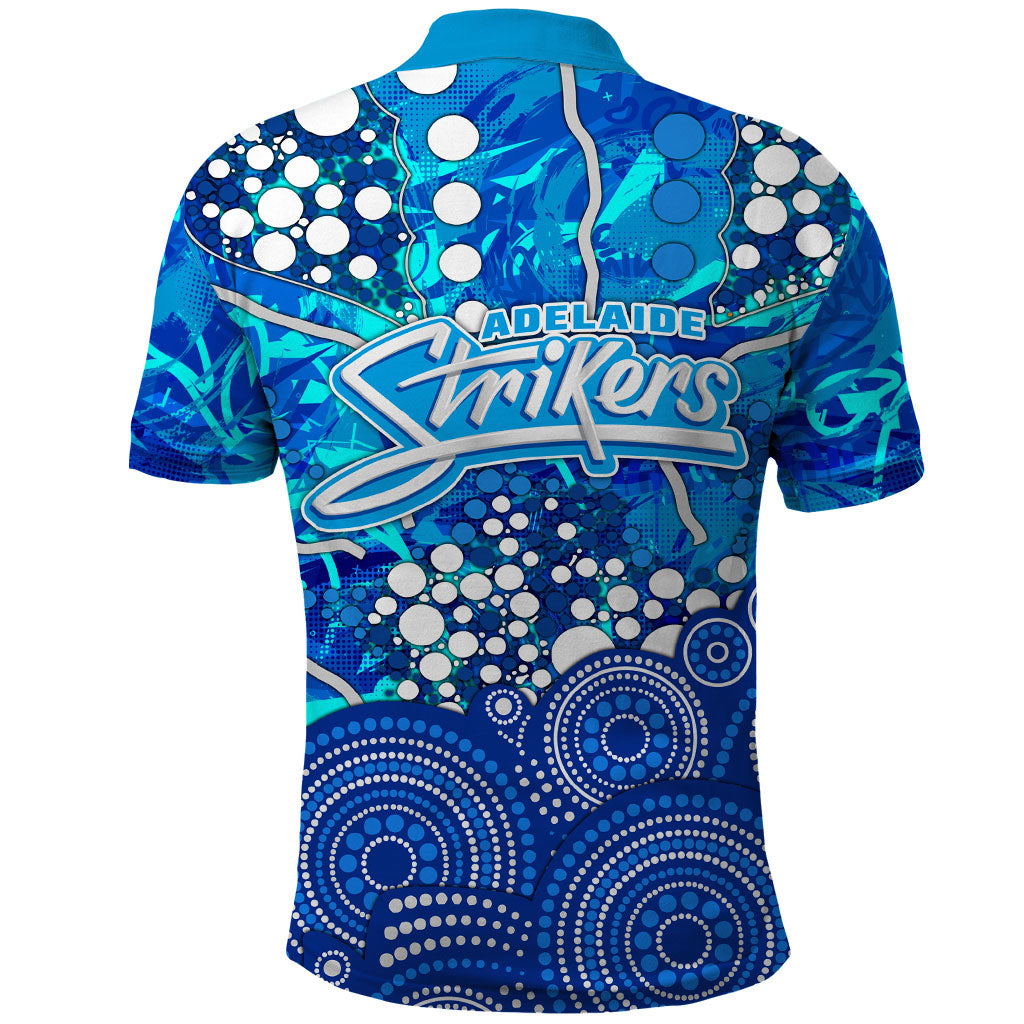 Adelaide Strikers Polo Shirt Graffiti Urban Aboriginal Dot Abstract Design