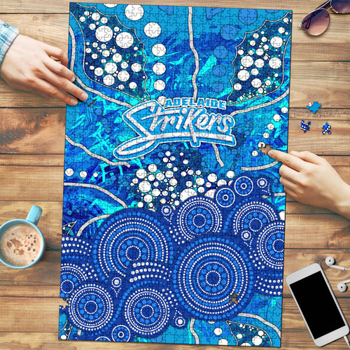 Adelaide Strikers Puzzle Graffiti Urban Aboriginal Dot Abstract Design
