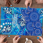 Adelaide Strikers Puzzle Graffiti Urban Aboriginal Dot Abstract Design