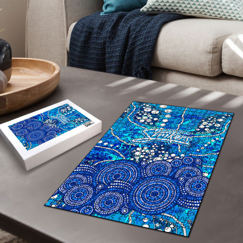 Adelaide Strikers Puzzle Graffiti Urban Aboriginal Dot Abstract Design