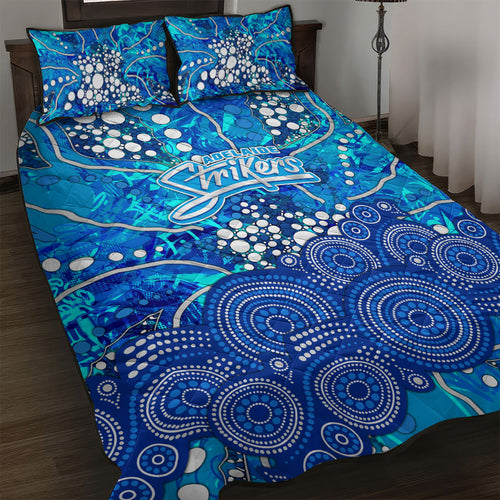 Adelaide Strikers Quilt Bed Set Graffiti Urban Aboriginal Dot Abstract Design