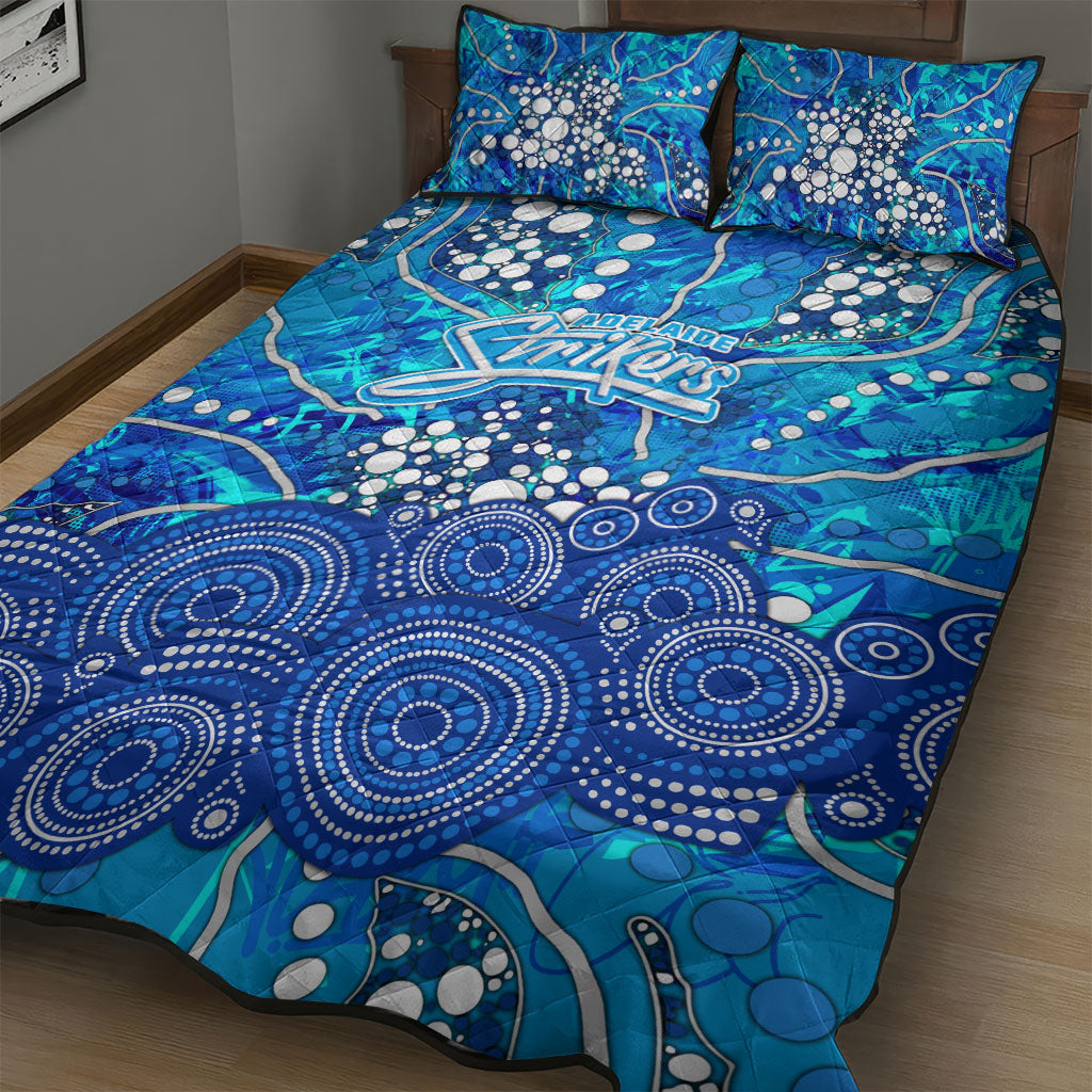 Adelaide Strikers Quilt Bed Set Graffiti Urban Aboriginal Dot Abstract Design