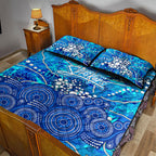 Adelaide Strikers Quilt Bed Set Graffiti Urban Aboriginal Dot Abstract Design