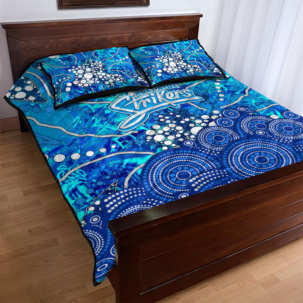 Adelaide Strikers Quilt Bed Set Graffiti Urban Aboriginal Dot Abstract Design