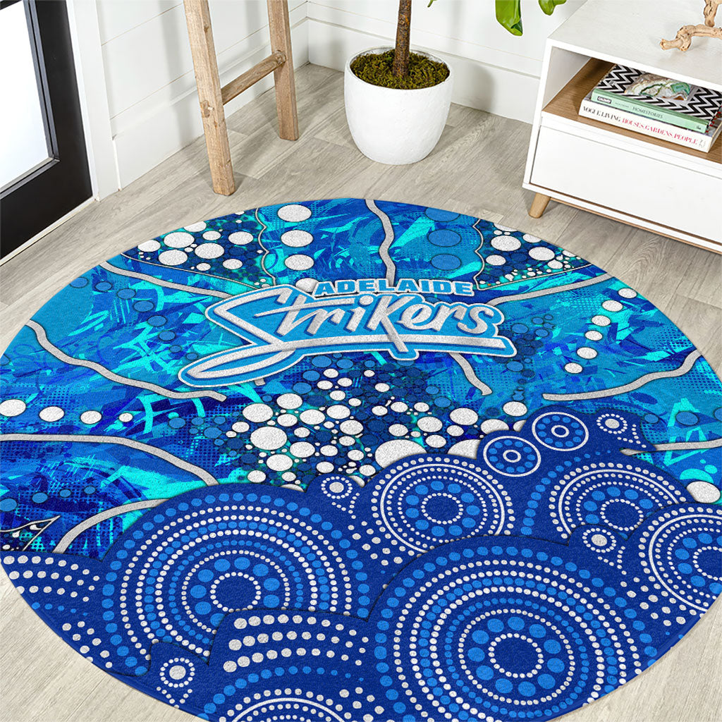 Adelaide Strikers Round Carpet Graffiti Urban Aboriginal Dot Abstract Design