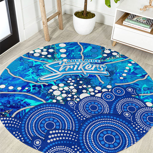 Adelaide Strikers Round Carpet Graffiti Urban Aboriginal Dot Abstract Design