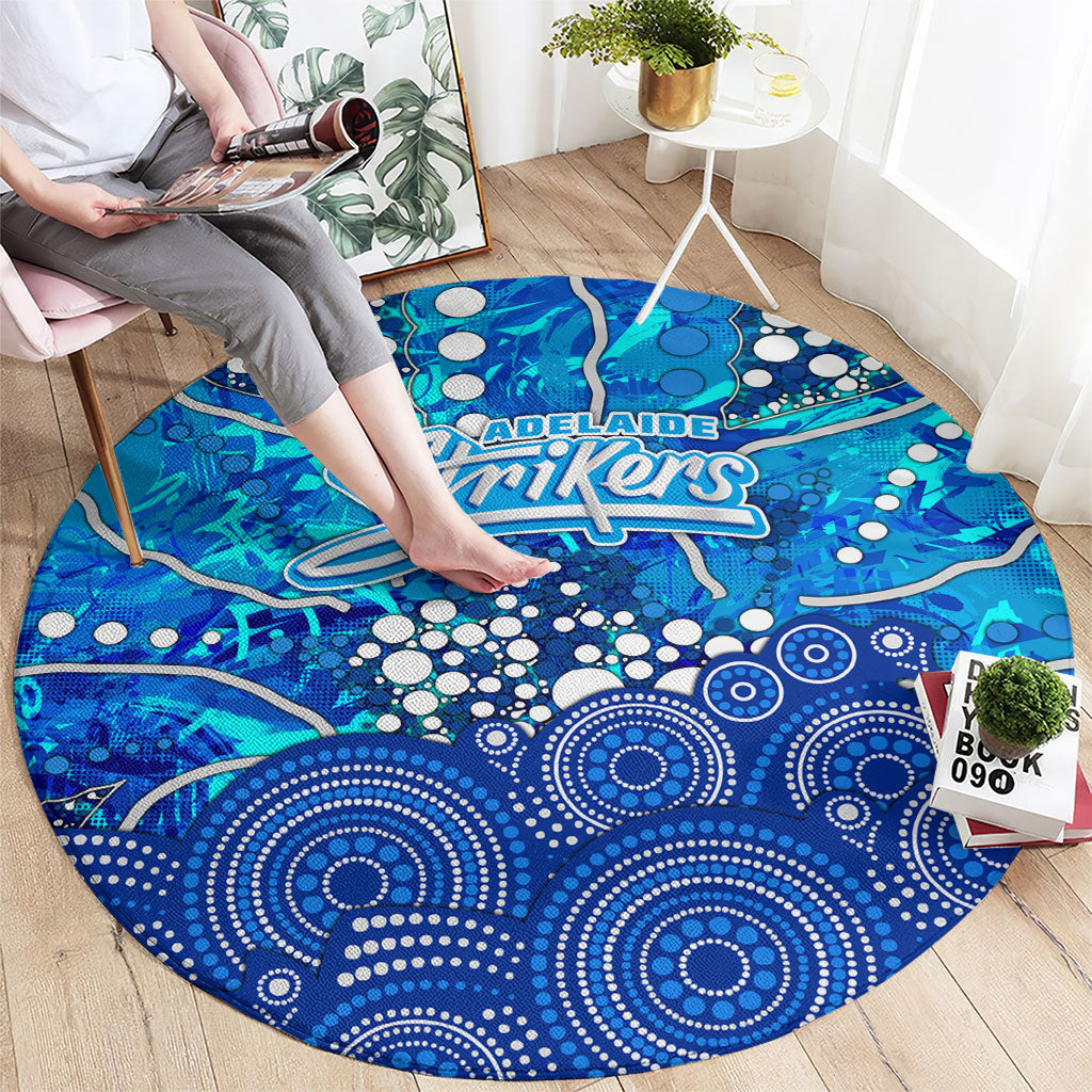 Adelaide Strikers Round Carpet Graffiti Urban Aboriginal Dot Abstract Design