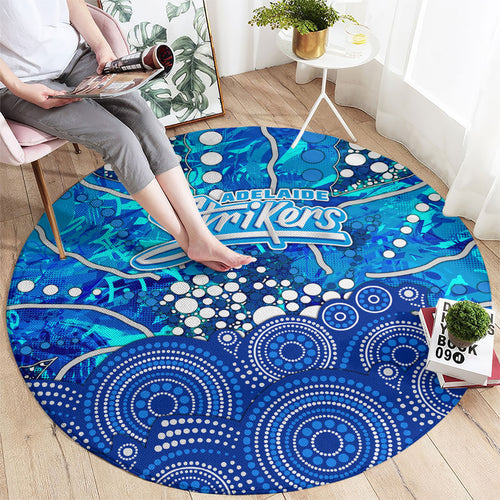 Adelaide Strikers Round Carpet Graffiti Urban Aboriginal Dot Abstract Design