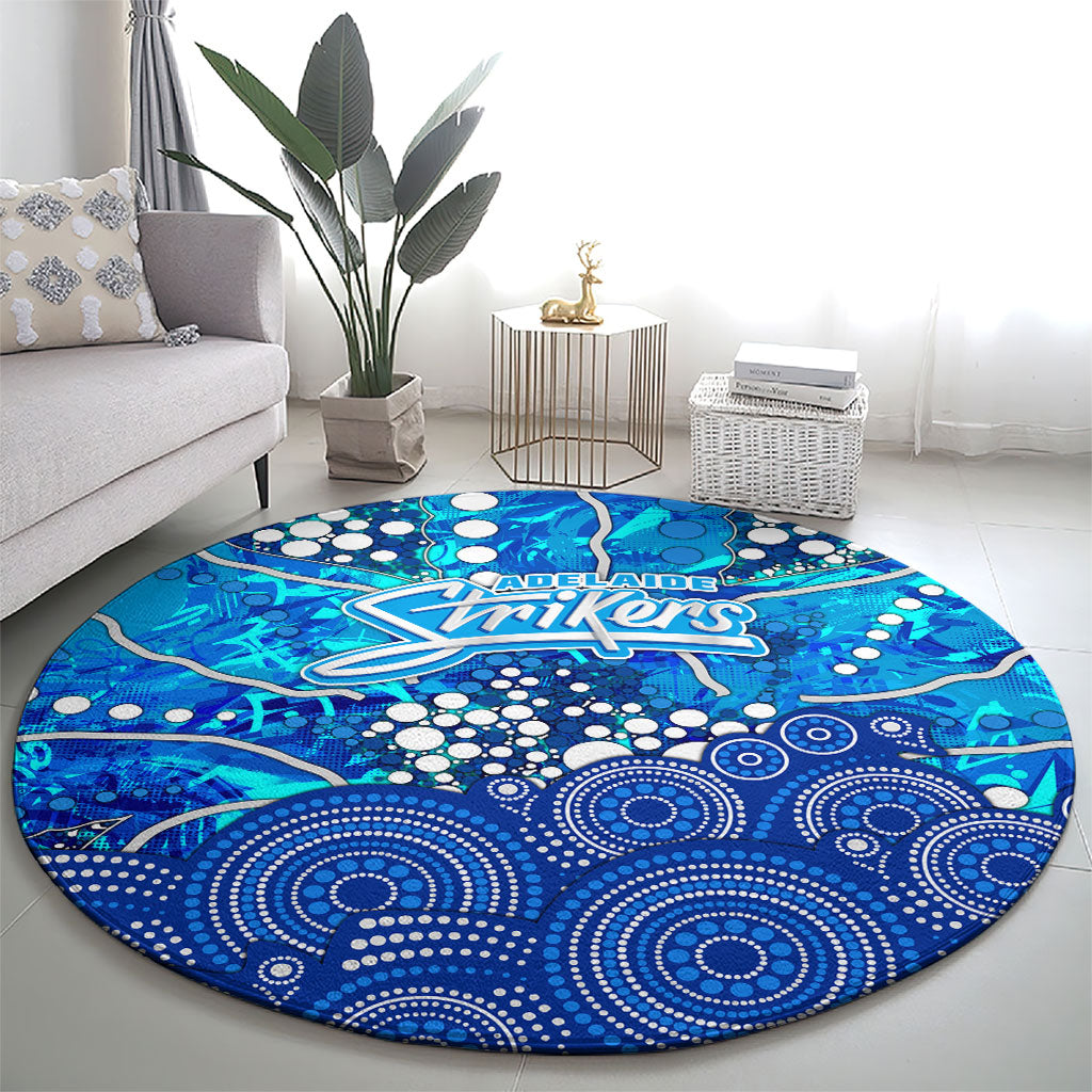Adelaide Strikers Round Carpet Graffiti Urban Aboriginal Dot Abstract Design